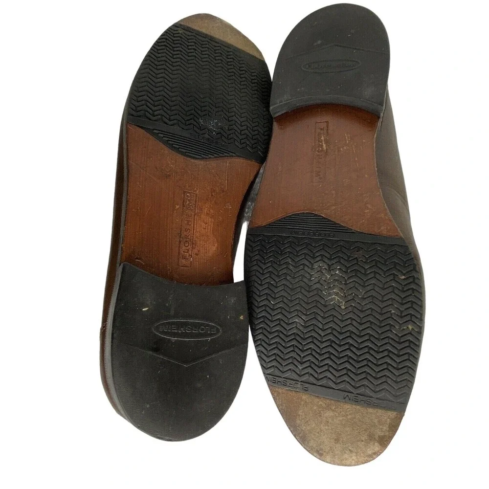 Florsheim Woven Tassel Leather Loafers 10.5 Brown Dress Shoes Career 30153